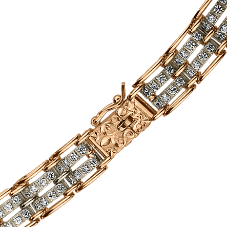 Золотий браслет з фіанітами 028067 детальне зображення ювелірного виробу Золотий браслет з фіанітами 028067 детальне зображення ювелірного виробу