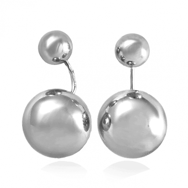 Серьги в стиле Диор с шариками в белом золоте 031731 детальное изображение ювелирного изделия Золотые серьги без вставок Серьги в стиле Диор с шариками в белом золоте 031731 детальное изображение ювелирного изделия Золотые серьги без вставок