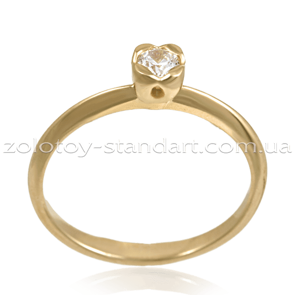Золотое кольцо с фианитом 1197151 детальное изображение ювелирного изделия Золотые кольца для помолвки с цирконием Золотое кольцо с фианитом 1197151 детальное изображение ювелирного изделия Золотые кольца для помолвки с цирконием