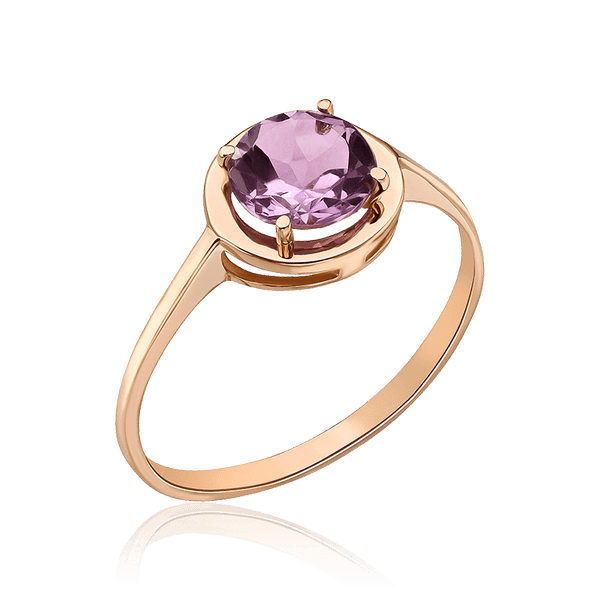 Золотое кольцо с круглым аметистом 035815 детальное изображение ювелирного изделия Золотые кольца Золотое кольцо с круглым аметистом 035815 детальное изображение ювелирного изделия Золотые кольца