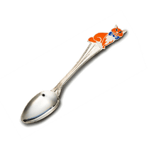 обзорное фото Серебряная детская ложка Котик 031797 Серебряные детские ложечки обзорное фото Серебряная детская ложка Котик 031797  Серебряные детские ложечки