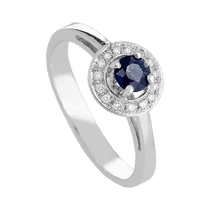 обзорное фото Кольцо в белом золоте с сапфиром и бриллиантами 026553 Золотые кольца с сапфиром обзорное фото Кольцо в белом золоте с сапфиром и бриллиантами 026553  Золотые кольца с сапфиром