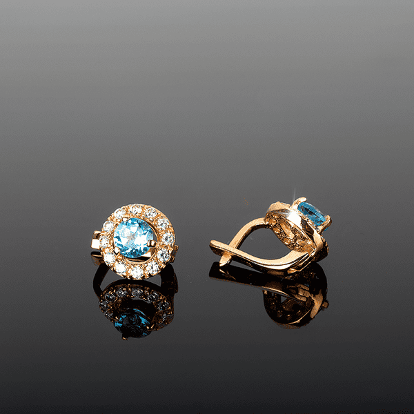 серьги золотые круглой формы