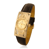 оглядове фото Годинник жіночий золотий з шкіряним ремінцем 036324 оглядове фото Годинник жіночий золотий з шкіряним ремінцем 036324