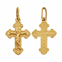 обзорное фото Золотой крестик 1,4,0665  Золотые крестики