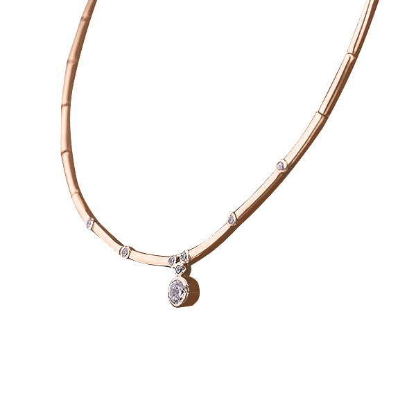 Золотое колье с фианитами 026034 детальное изображение ювелирного изделия Золотые колье с камнями Золотое колье с фианитами 026034 детальное изображение ювелирного изделия Золотые колье с камнями