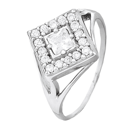 Серебряное кольцо КК2Ф/025 детальное изображение ювелирного изделия Серебряные кольца со вставками