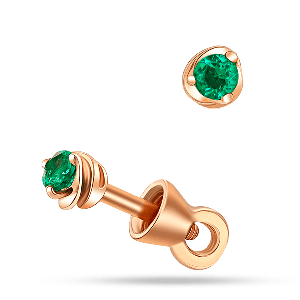 Золотые серьги-гвоздиик с изумрудами 040061 детальное изображение ювелирного изделия Золотые серьги с изумрудами Золотые серьги-гвоздиик с изумрудами 040061 детальное изображение ювелирного изделия Золотые серьги с изумрудами