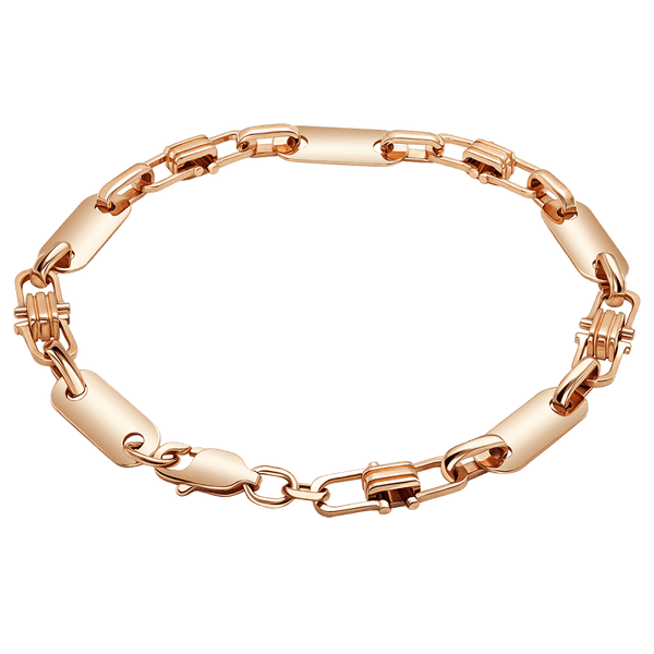 Стильный мужской браслет из красного золота 585 пробы 039896 детальное изображение ювелирного изделия Золотые браслеты без камней Стильный мужской браслет из красного золота 585 пробы 039896 детальное изображение ювелирного изделия Золотые браслеты без камней