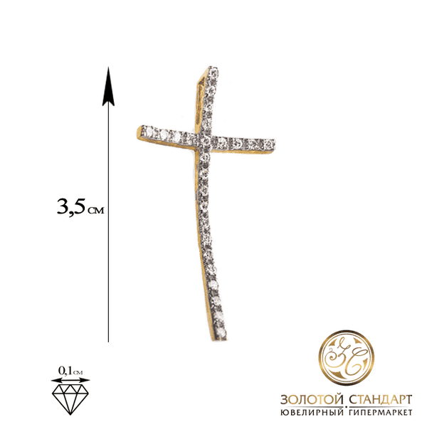 Золотой крестик с бриллиантами купить Золотой крестик с бриллиантами купить