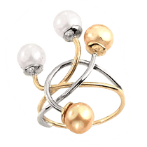 обзорное фото Кольцо с жемчугом 330246 Золотые кольца с жемчугом обзорное фото Кольцо с жемчугом 330246  Золотые кольца с жемчугом