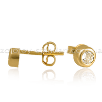 обзорное фото Золотые серьги гвоздики 102911  Серьги с камнями