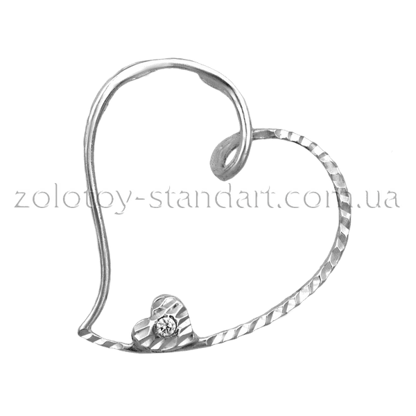 Серебряный подвес Сердце 62053 детальное изображение ювелирного изделия Серебряные подвески со вставками Серебряный подвес Сердце 62053 детальное изображение ювелирного изделия Серебряные подвески со вставками