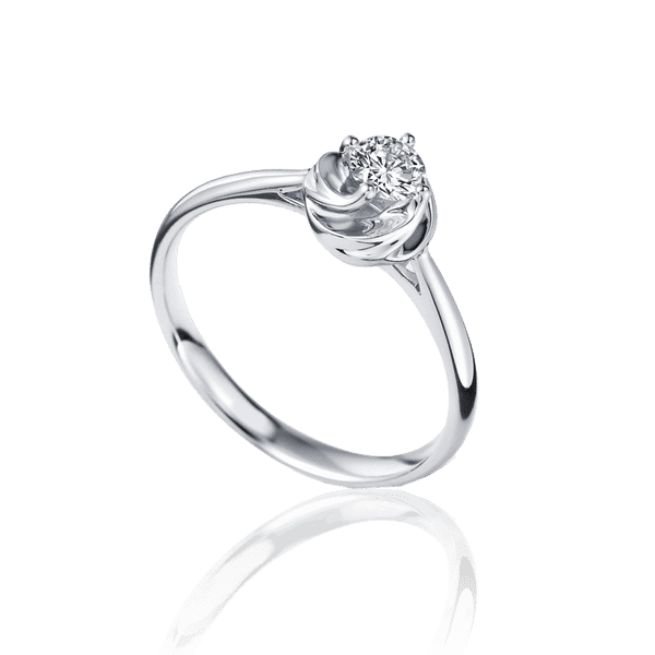 Золота каблучка з діамантом в білому золоті 030968 детальне зображення ювелірного виробу Золота каблучка з діамантом в білому золоті 030968 детальне зображення ювелірного виробу