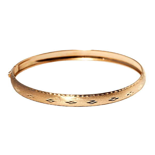 Золотой браслет жесткий 820048 детальное изображение ювелирного изделия Золотой браслет кольцом