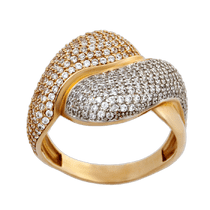 оглядове фото Золоте кільце з цирконієм 151499