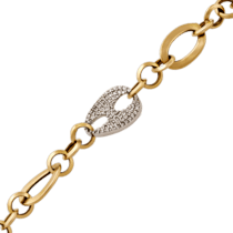 оглядове фото Золотий браслет Chanel з фіанітами 145852