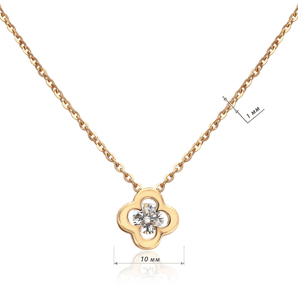 золотое колье с подвеской клевер купить золотое колье с подвеской клевер купить