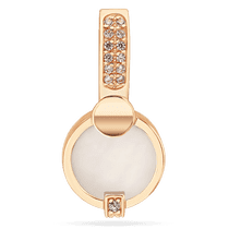 обзорное фото Золотой подвес с перламутром и фианитами 035124 Золотые подвески обзорное фото Золотой подвес с перламутром и фианитами 035124  Золотые подвески