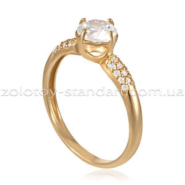 Золотое кольцо с цирконием 1197471