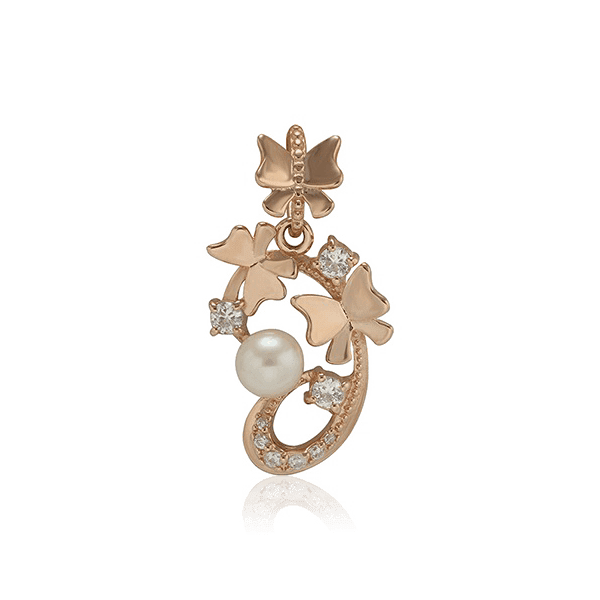 Золотой подвес с жемчугом Бабочки 028846 детальное изображение ювелирного изделия Золотые кулоны с жемчугом Золотой подвес с жемчугом Бабочки 028846 детальное изображение ювелирного изделия Золотые кулоны с жемчугом