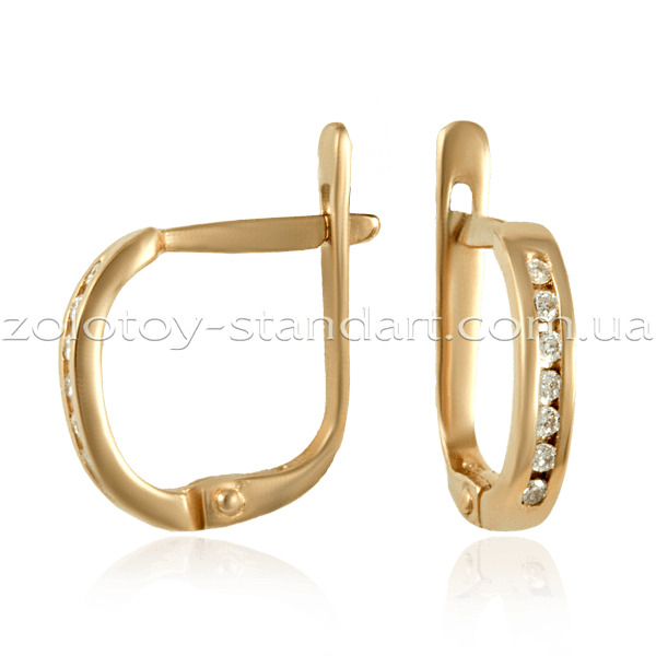 Серьги с бриллиантом s21315 детальное изображение ювелирного изделия Золотые серьги с бриллиантами Серьги с бриллиантом s21315 детальное изображение ювелирного изделия Золотые серьги с бриллиантами