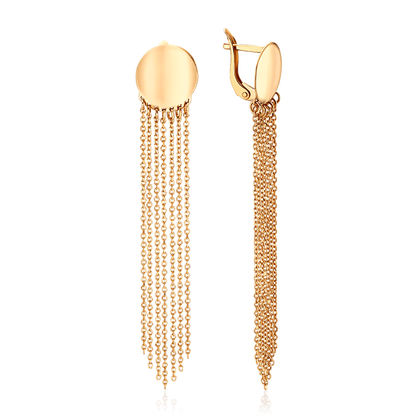 Золотые серьги цепочки Elis с английским замком 035883 детальное изображение ювелирного изделия Золотые серьги Золотые серьги цепочки Elis с английским замком 035883 детальное изображение ювелирного изделия Золотые серьги