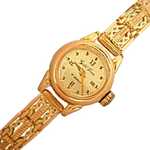 обзорное фото Часы золотые женские с золотым браслетом 036318  Женские золотые часы