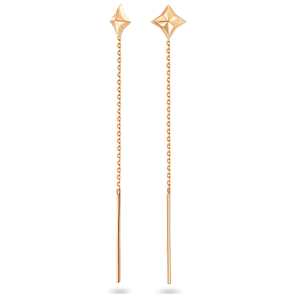 Золотые серьги-цепочки Звездочки 026577 детальное изображение ювелирного изделия Золотые серьги цепочки Золотые серьги-цепочки Звездочки 026577 детальное изображение ювелирного изделия Золотые серьги цепочки