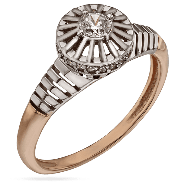 Золотое кольцо Клеопатра с фианитами 032547 детальное изображение ювелирного изделия Золотые кольца Золотое кольцо Клеопатра с фианитами 032547 детальное изображение ювелирного изделия Золотые кольца