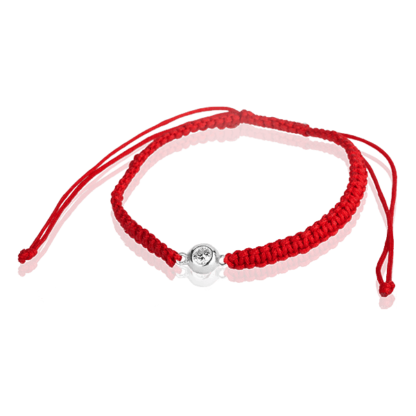 Серебряный браслет красная нить с фианитом 028915 детальное изображение ювелирного изделия Браслеты красная нить Серебряный браслет красная нить с фианитом 028915 детальное изображение ювелирного изделия Браслеты красная нить