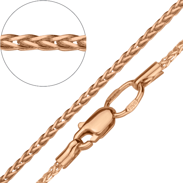 Цепочка Колосок в красном золоте без вставок 027543 детальное изображение ювелирного изделия Золотые цепочки плетение Колосок Цепочка Колосок в красном золоте без вставок 027543 детальное изображение ювелирного изделия Золотые цепочки плетение Колосок