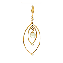 обзорное фото Золотой подвес с жемчугом 170005 Золотые кулоны с жемчугом обзорное фото Золотой подвес с жемчугом 170005  Золотые кулоны с жемчугом