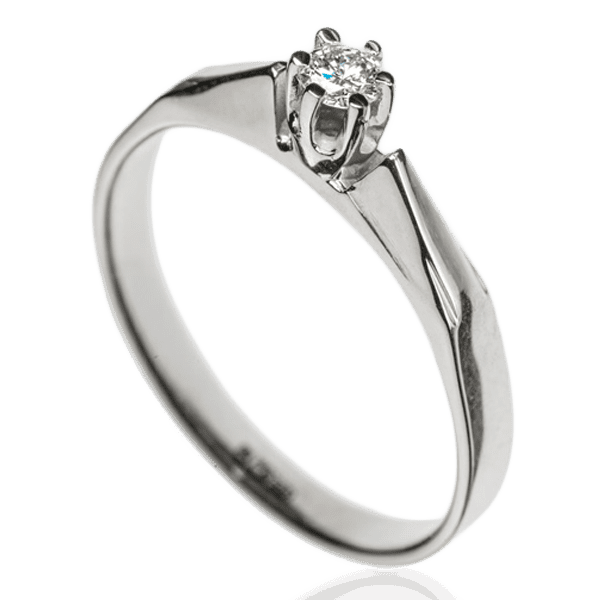 Кольцо из белого золота с бриллиантом 023267 детальное изображение ювелирного изделия Золотые кольца для помолвки с бриллиантом Кольцо из белого золота с бриллиантом 023267 детальное изображение ювелирного изделия Золотые кольца для помолвки с бриллиантом