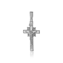 обзорное фото Серебряный крест православный 030620  Серебряные подвески крестики