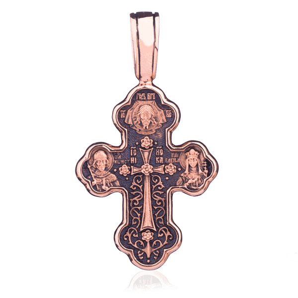 Золотой крестик с чернением 024642 детальное изображение ювелирного изделия Золотые крестики православные Золотой крестик с чернением 024642 детальное изображение ювелирного изделия Золотые крестики православные