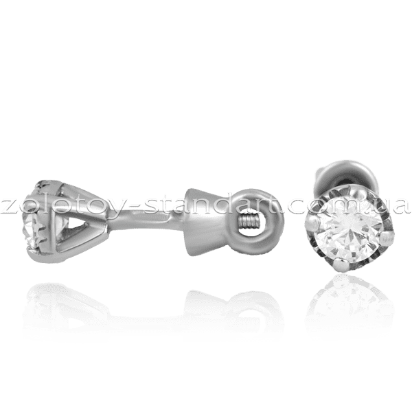 Серебряные серьги гвоздики 520259С детальное изображение ювелирного изделия Серебряные серьги с камнями Серебряные серьги гвоздики 520259С детальное изображение ювелирного изделия Серебряные серьги с камнями