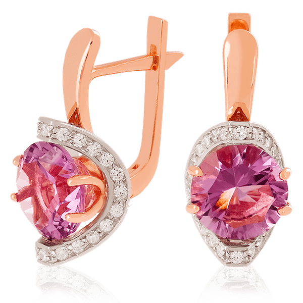 Золотые серьги с аметистом 023421 детальное изображение ювелирного изделия Золотые серьги с аметистом Золотые серьги с аметистом 023421 детальное изображение ювелирного изделия Золотые серьги с аметистом