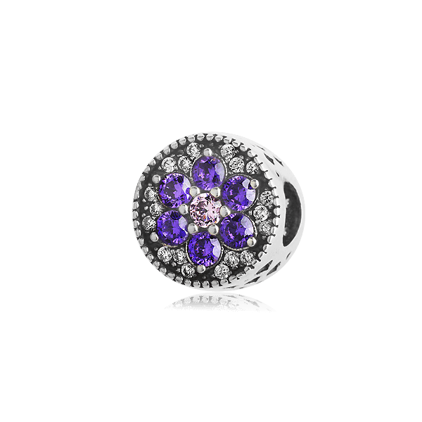 Серебряный подвес-шарм с фианитом цветочек 025176 детальное изображение ювелирного изделия Серебряные подвесы-шармы (бусины) Серебряный подвес-шарм с фианитом цветочек 025176 детальное изображение ювелирного изделия Серебряные подвесы-шармы (бусины)