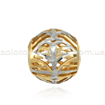 обзорное фото Золотой кулон в форме бусины без вставок 62077  Золотые подвески без камней