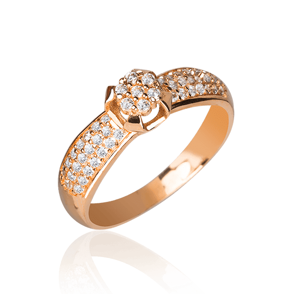 Золотое кольцо с россыпью фианитов 032771 детальное изображение ювелирного изделия Золотые кольца с фианитом Золотое кольцо с россыпью фианитов 032771 детальное изображение ювелирного изделия Золотые кольца с фианитом