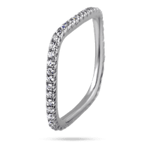 обзорное фото Серебряное кольцо квадратное с дорожкой фианитов 040202  Серебряные кольца с фианитом