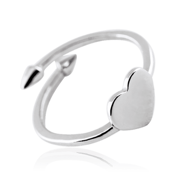 Серебряное кольцо с родированным покрытием Сердце 035623 детальное изображение ювелирного изделия Серебряные кольца Серебряное кольцо с родированным покрытием Сердце 035623 детальное изображение ювелирного изделия Серебряные кольца