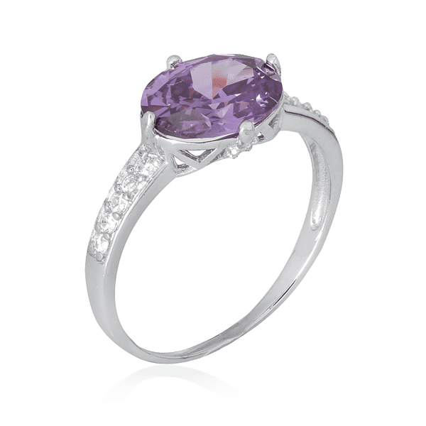 Серебряное кольцо с фианитами 024850 детальное изображение ювелирного изделия Серебряные кольца с фианитом Серебряное кольцо с фианитами 024850 детальное изображение ювелирного изделия Серебряные кольца с фианитом