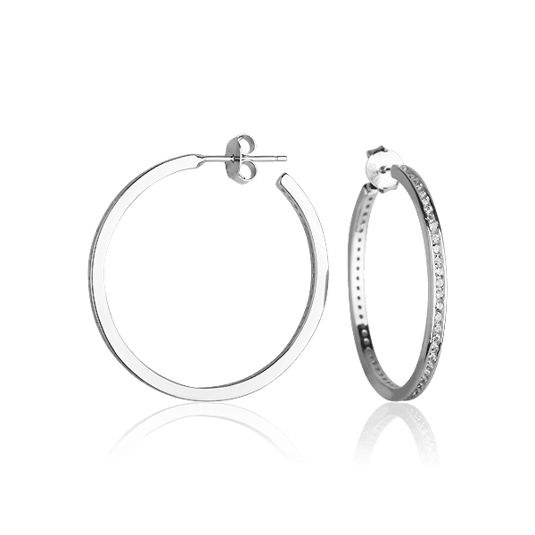 Серебряные серьги-гвоздики с фианитами 027358 детальное изображение ювелирного изделия Серебряные серьги с камнями Серебряные серьги-гвоздики с фианитами 027358 детальное изображение ювелирного изделия Серебряные серьги с камнями