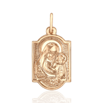 оглядове фото Золота ладанка 585 проби з образом "Казанська ікона Божої Матері" 037659