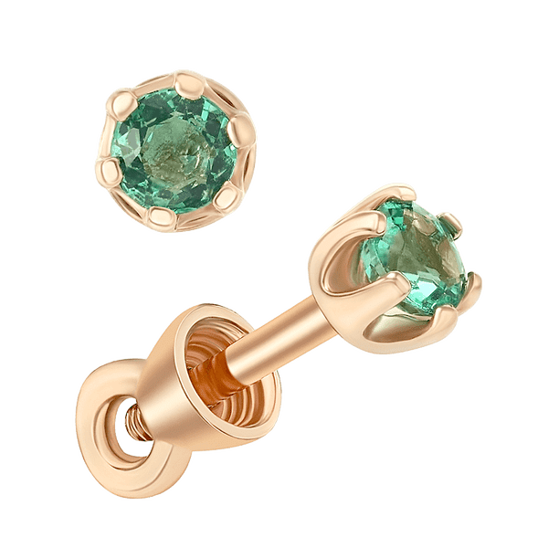 Золотые пуссеты украшены яркими большими зелеными изумрудами круглой огранки 040478 детальное изображение ювелирного изделия Золотые серьги с изумрудами Золотые пуссеты украшены яркими большими зелеными изумрудами круглой огранки 040478 детальное изображение ювелирного изделия Золотые серьги с изумрудами