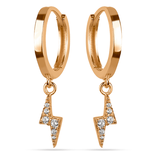 Золотые серьги с фианитами Молния 038159 детальное изображение ювелирного изделия Золотые серьги с фианитом Золотые серьги с фианитами Молния 038159 детальное изображение ювелирного изделия Золотые серьги с фианитом