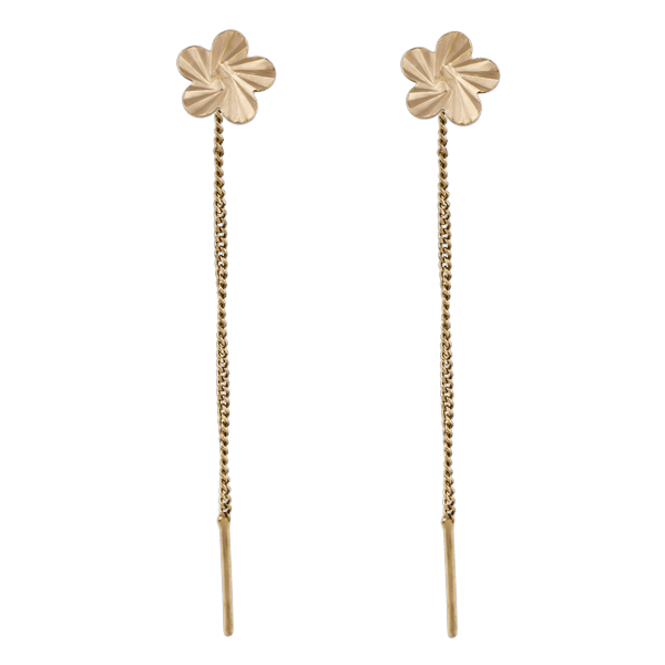 Золотые серьги-цепочки 210132 детальное изображение ювелирного изделия Серьги без камней