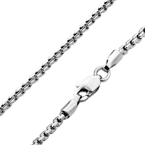 обзорное фото Цепочка Венецианка из белого золота 033105 Золотые цепочки обзорное фото Цепочка Венецианка из белого золота 033105  Золотые цепочки